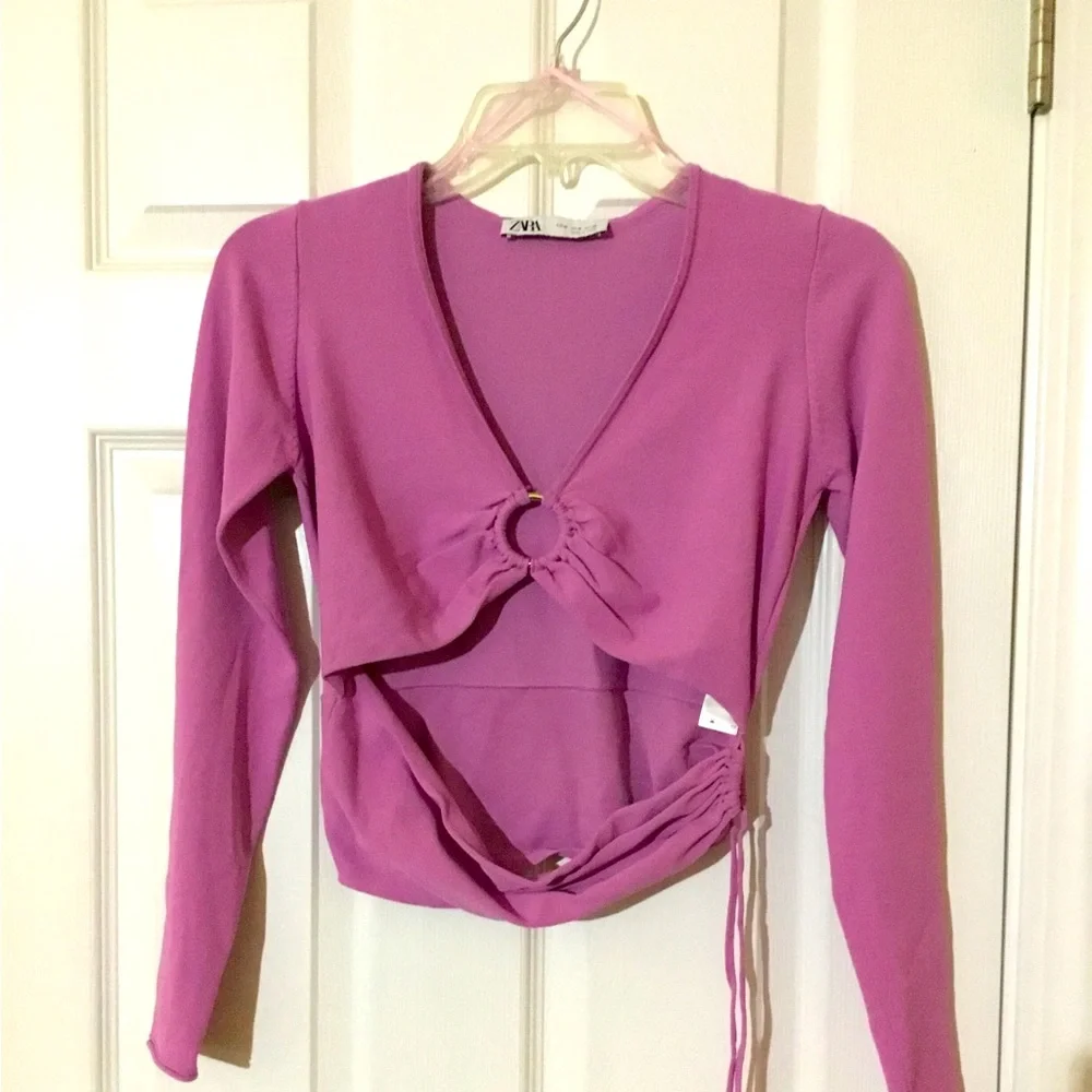 Zara Cut Out Knit Top